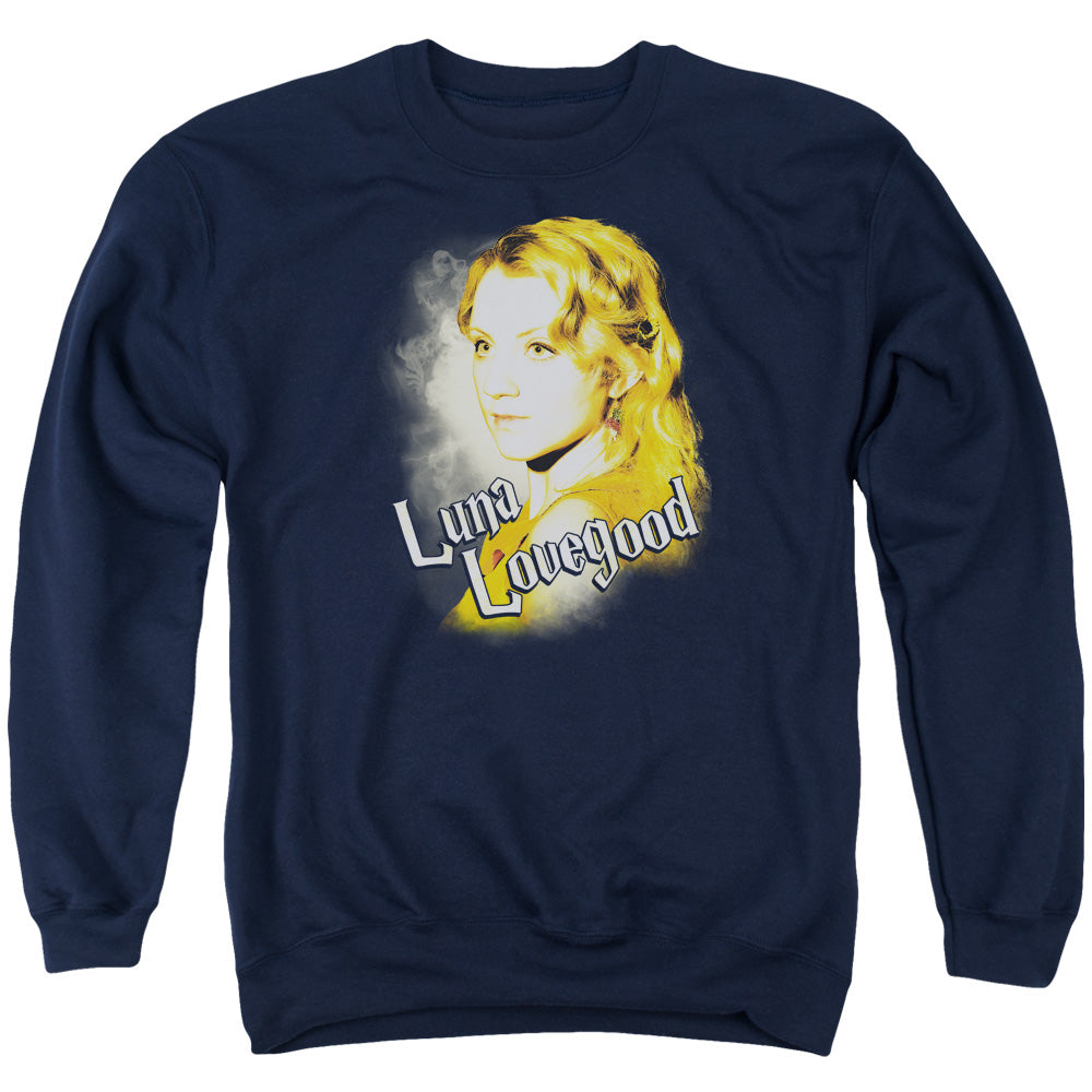 Harry Potter Luna Closeup Mens Crewneck Sweatshirt Navy Officially Licensed