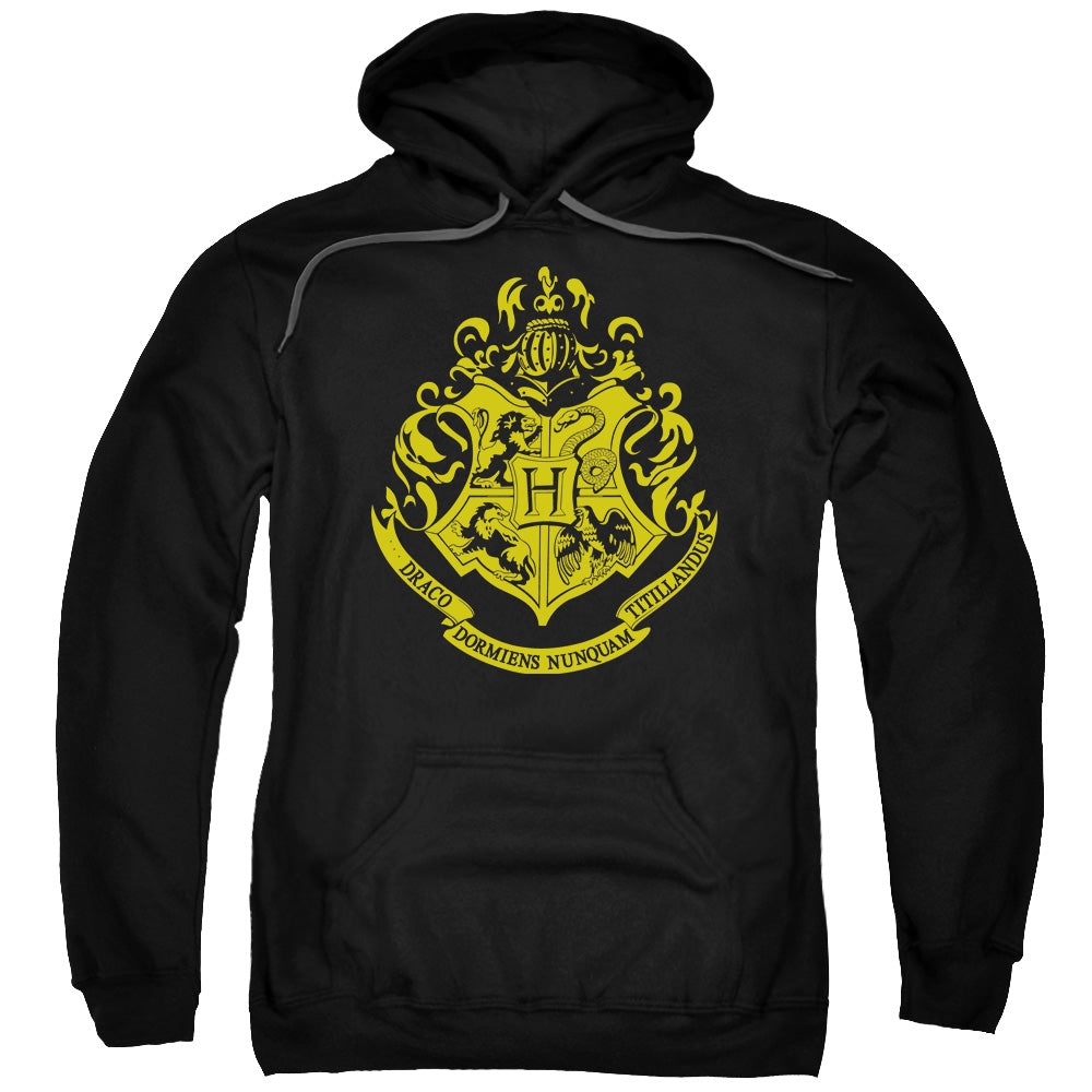 Harry Potter Hogwarts Crest Mens Hoodie Black Officially Licensed