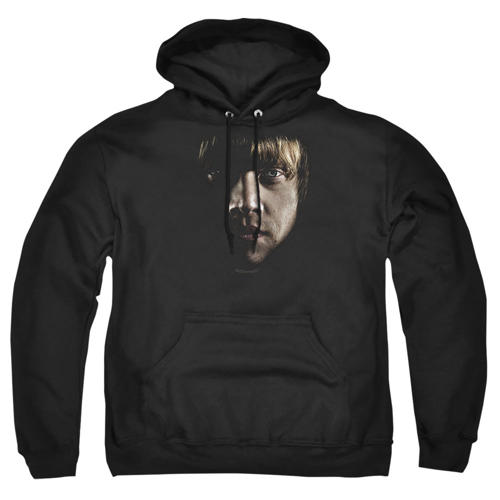 Harry Potter Ron Poster Head Mens Hoodie Black Officially Licensed
