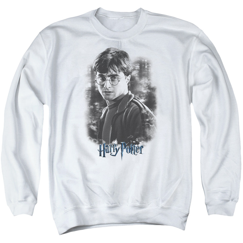 Harry Potter Harry In The Woods Mens Crewneck Sweatshirt White Officially Licensed