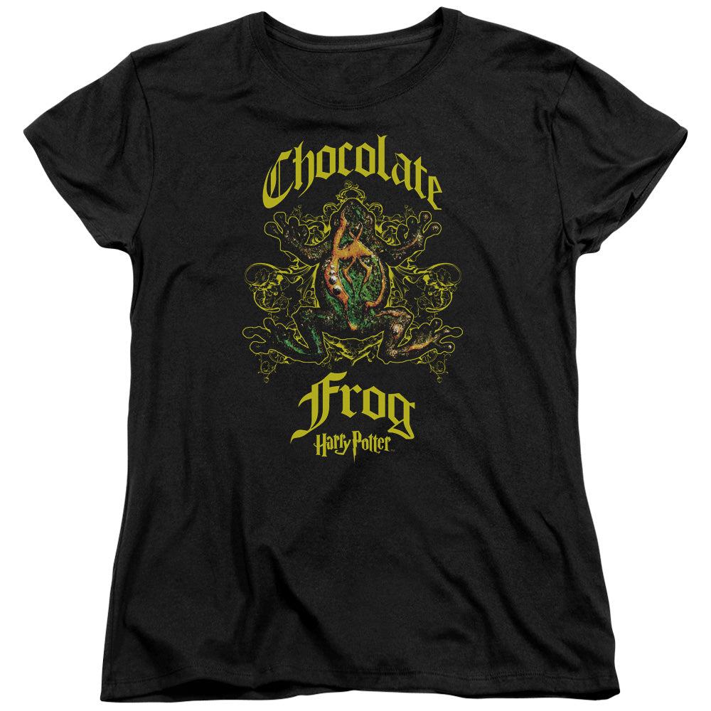 Harry Potter Chocolate Frog Womens T Shirt Black Officially Licensed