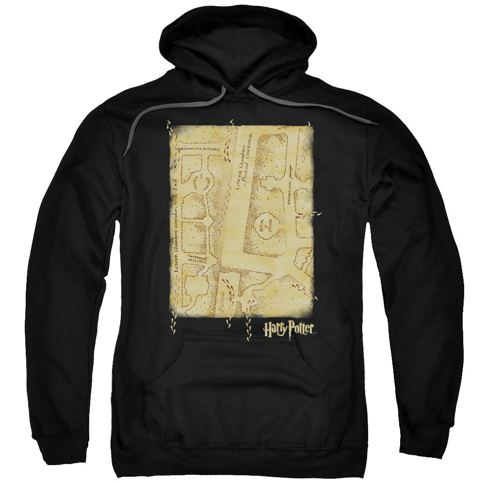 Harry Potter Marauders Map Interior Mens Hoodie Black Officially Licensed