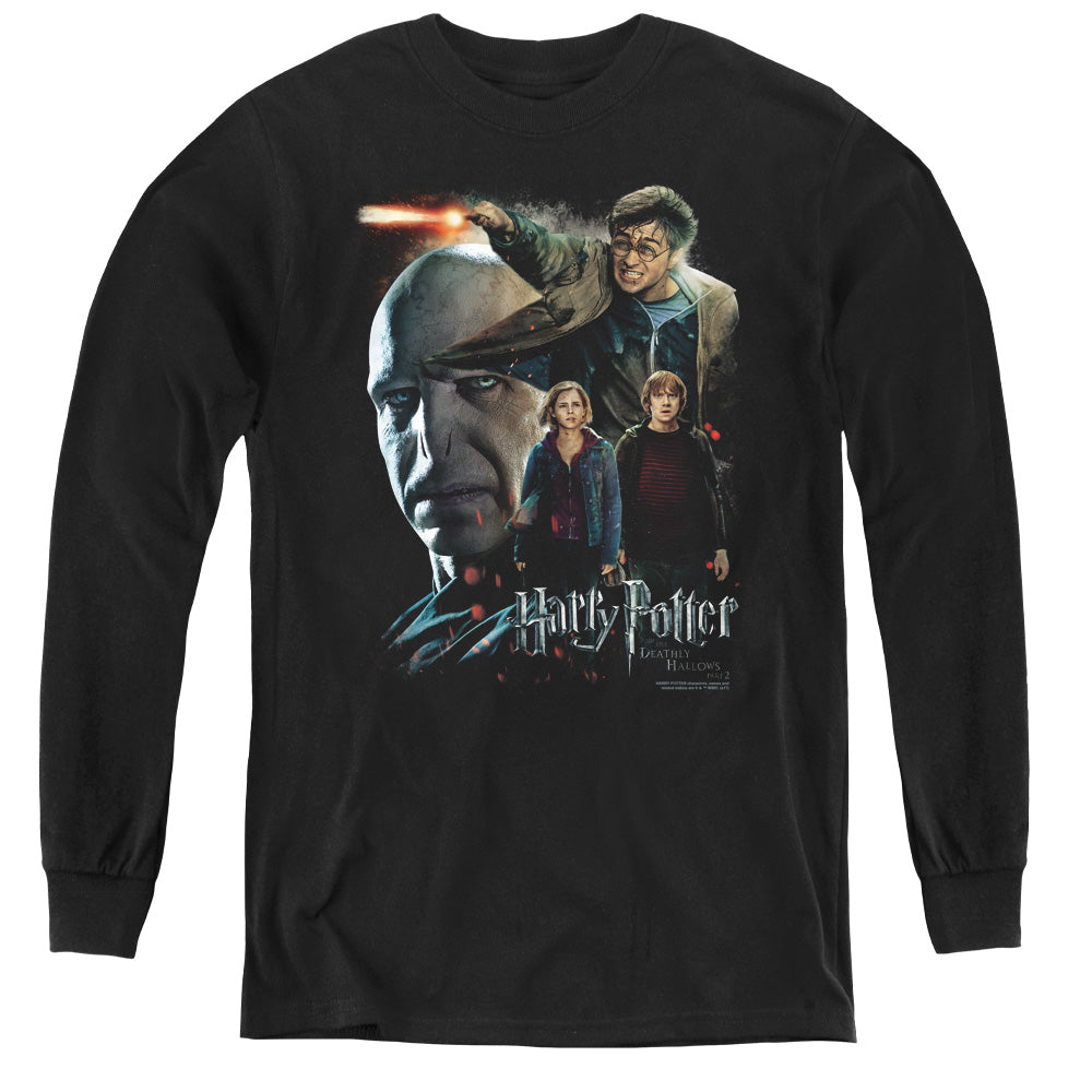 Harry Potter Final Fight Long Sleeve Kids Youth T Shirt Black Officially Licensed