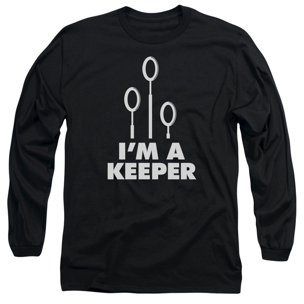 Harry Potter Keeper Mens Long Sleeve Shirt Black Officially Licensed Officially Licensed