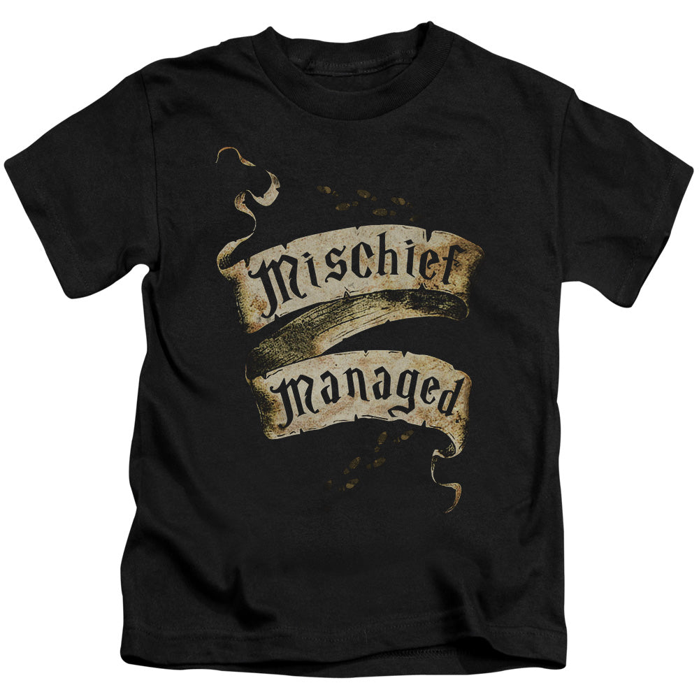 Harry Potter Mischief Managed Juvenile Kids Youth T Shirt Black Officially Licensed