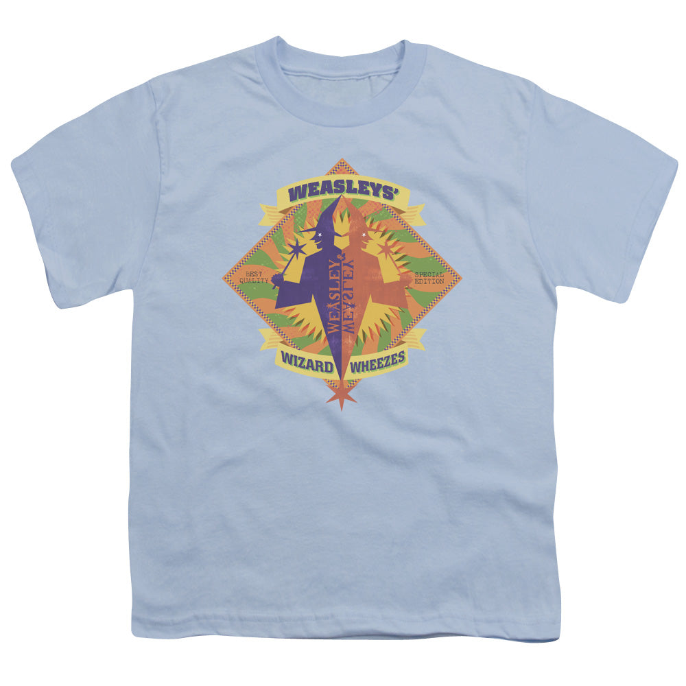 Harry Potter Wizard Wheezes Kids Youth T Shirt Light Blue Officially Licensed