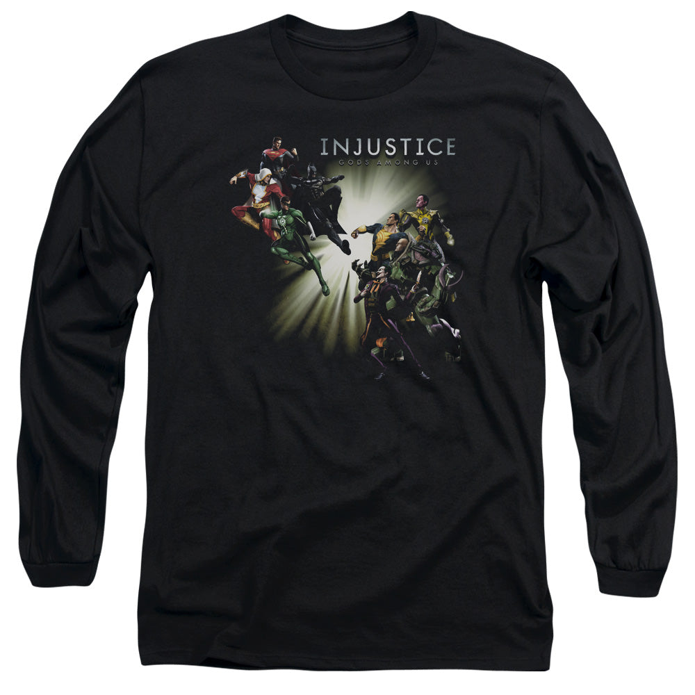 Injustice Gods Among Us Good Vs Evil Mens Long Sleeve Shirt Black Officially Licensed