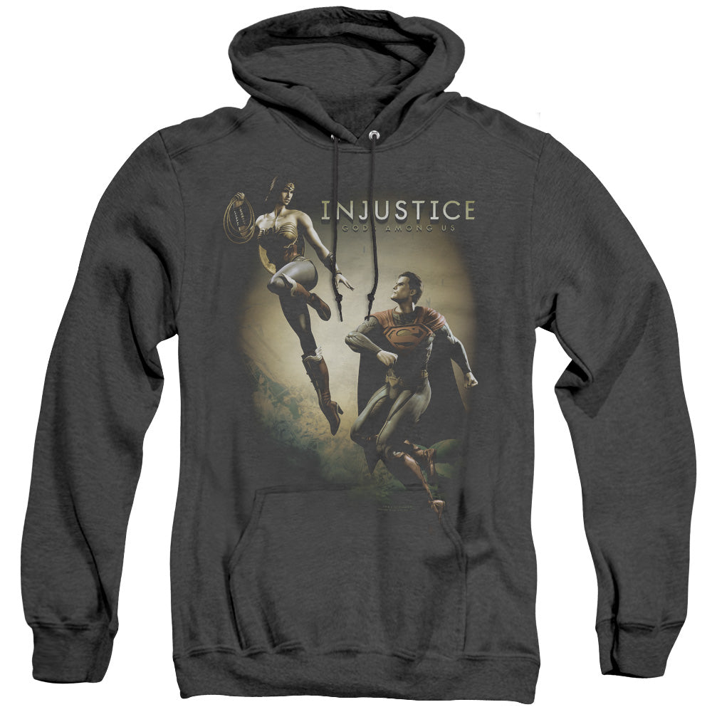 Injustice Gods Among Us Battle Of The Gods Mens Heather Hoodie Black Officially Licensed