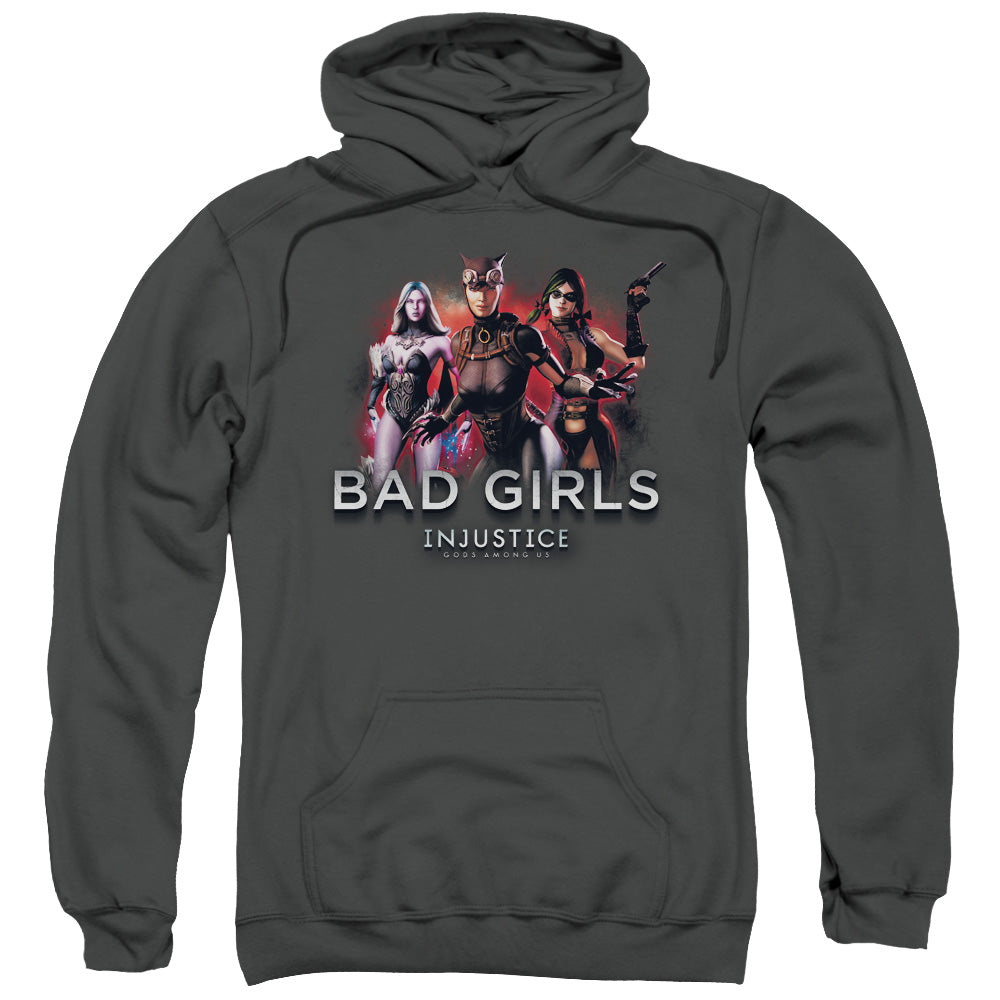 Injustice Gods Among Us Bad Girls Mens Hoodie Charcoal