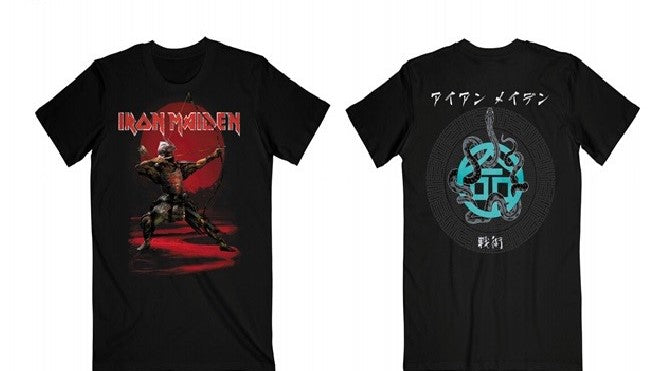 Iron Maiden Senjetsu Eddie Archer Red Circle Tee (Black) [T-Shirt] - Rock Band Apparel