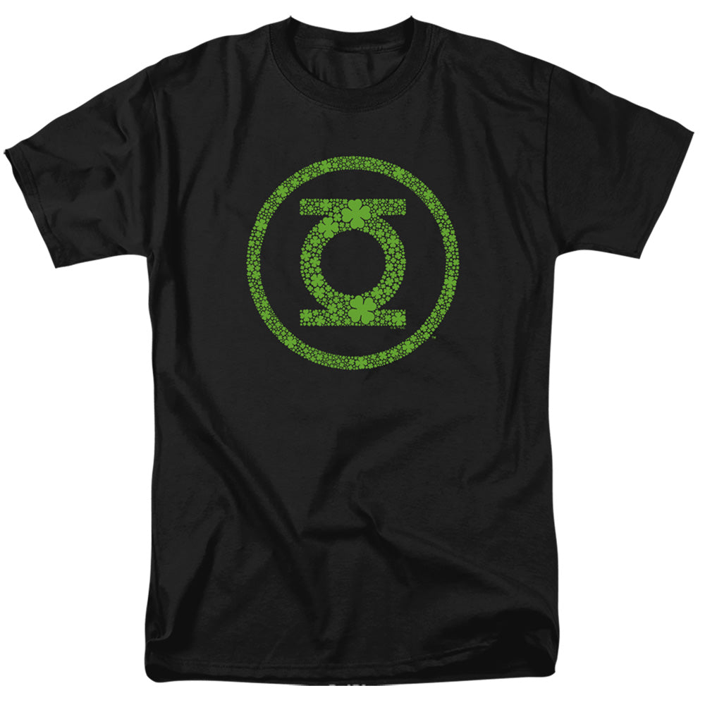 Green Lantern St. Patricks Day Shamrock Logo Mens T Shirt Black Officially Licensed