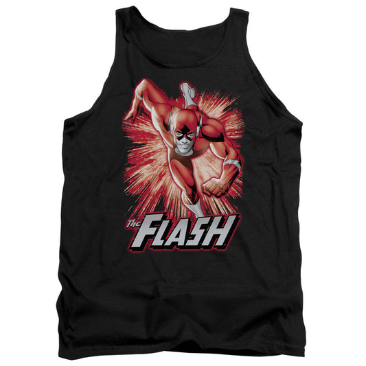 Justice League Flash Red & Gray Mens Tank Top Shirt Black Officially Licensed