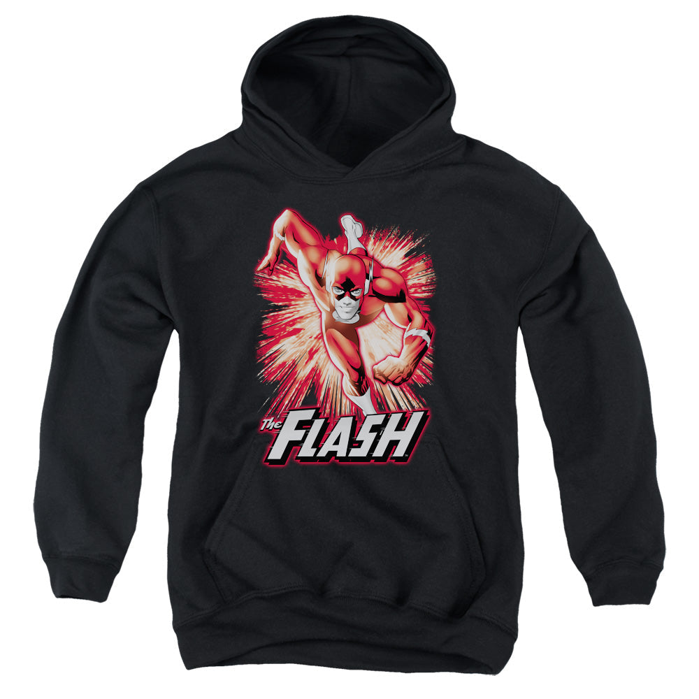 Justice League Flash Red & Gray Kids Youth Hoodie Black Officially Licensed