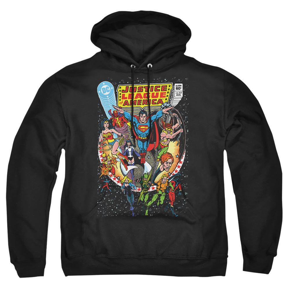 Justice League  Justice League No. 217 Mens Hoodie Black Officially Licensed