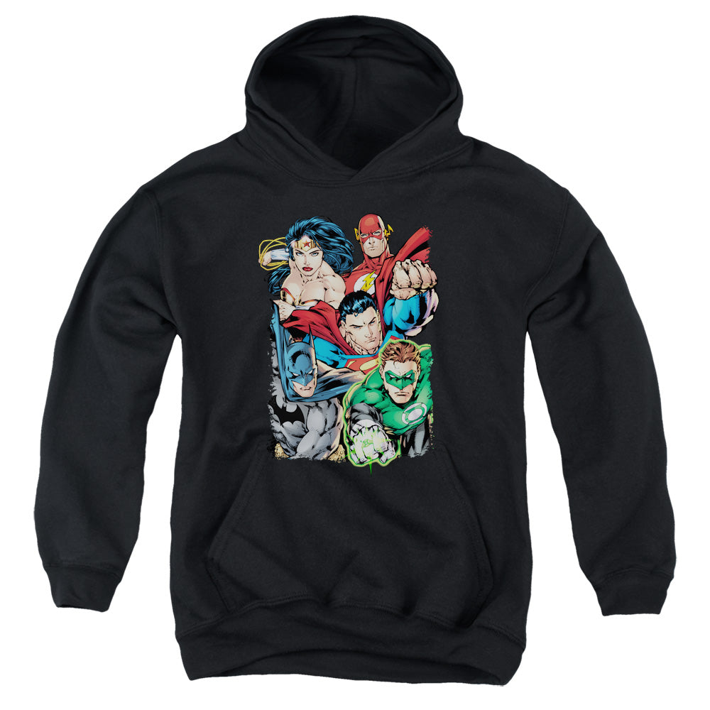 Justice League Break Free Kids Youth Hoodie Black Officially Licensed