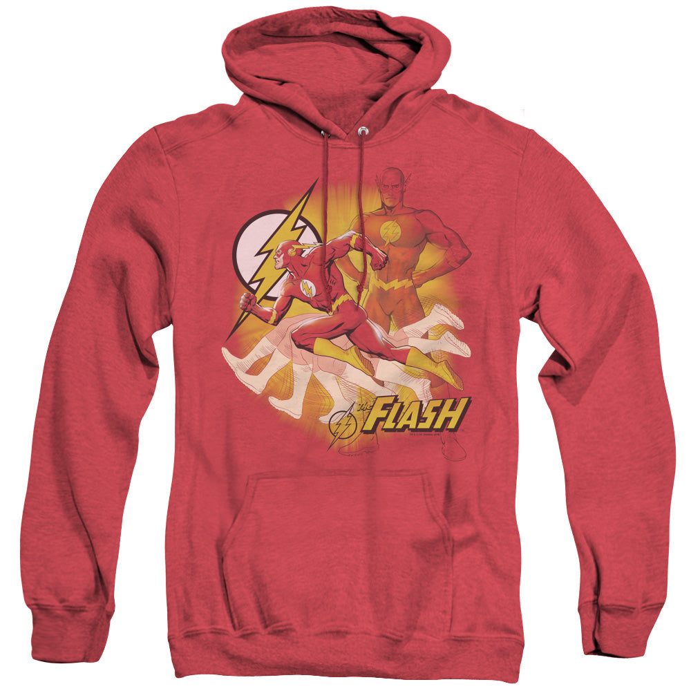 Justice League Lightning Fast Heather Mens Hoodie Red Officially Licensed