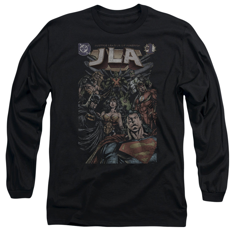 Justice League #1 Cover Mens Long Sleeve Shirt Black Officially Licensed