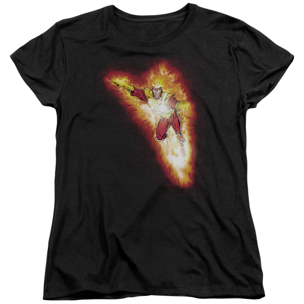 Justice League Firestorm Blaze Womens T Shirt Black Officially Licensed