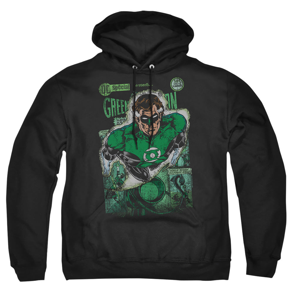 Justice League Of America Green Lantern #1 Distress Mens Hoodie Black Officially Licensed