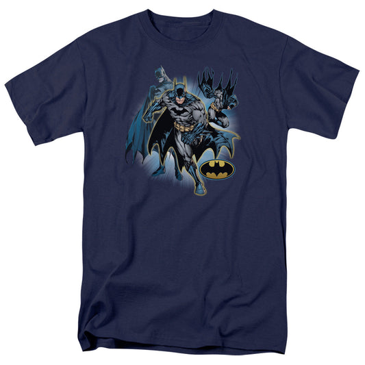 Batman Collage Mens T Shirt Navy Blue Officially Licensed