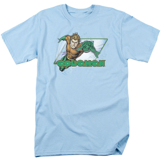 Aquaman Mens T Shirt Light Blue Officially Licensed