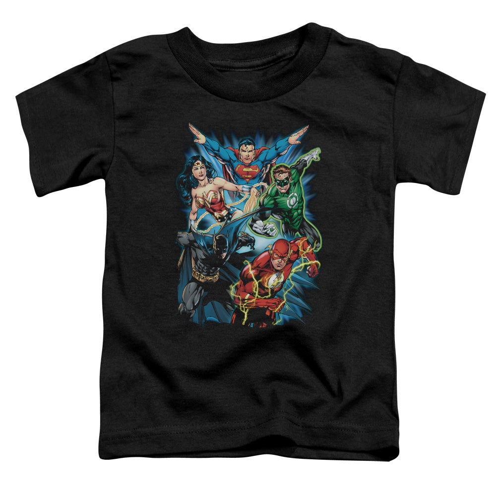 Justice League Jl Assemble Toddler Kids Youth T Shirt Black Officially Licensed