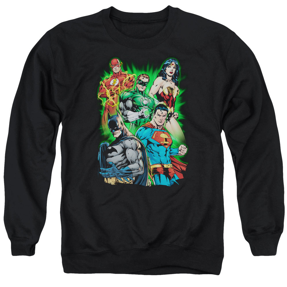 Justice League Of America Will Power Mens Crewneck Sweatshirt Black Officially Licensed