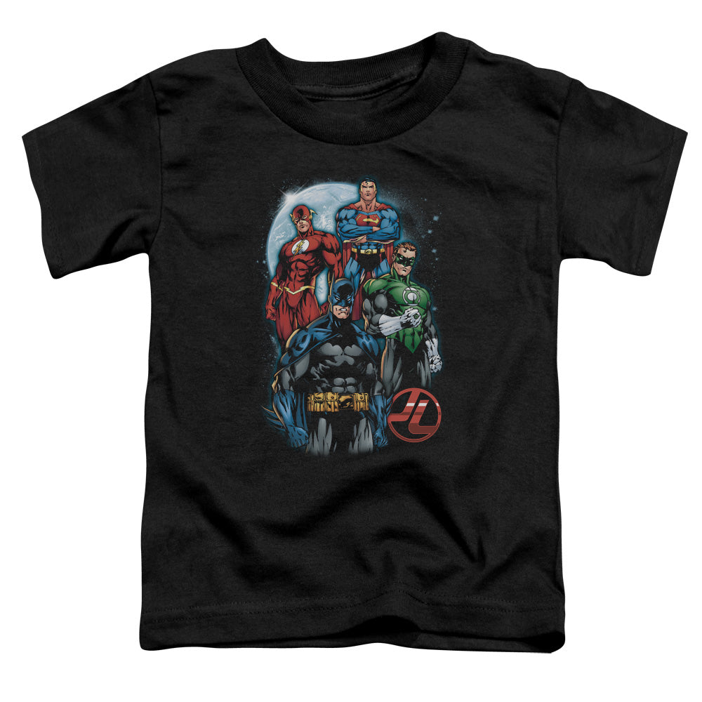 Justice League the Four Toddler Kids Youth T Shirt Black Officially Licensed