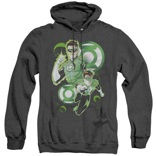 Justice League Of America Gl In Action Heather Mens Hoodie Black Officially Licensed