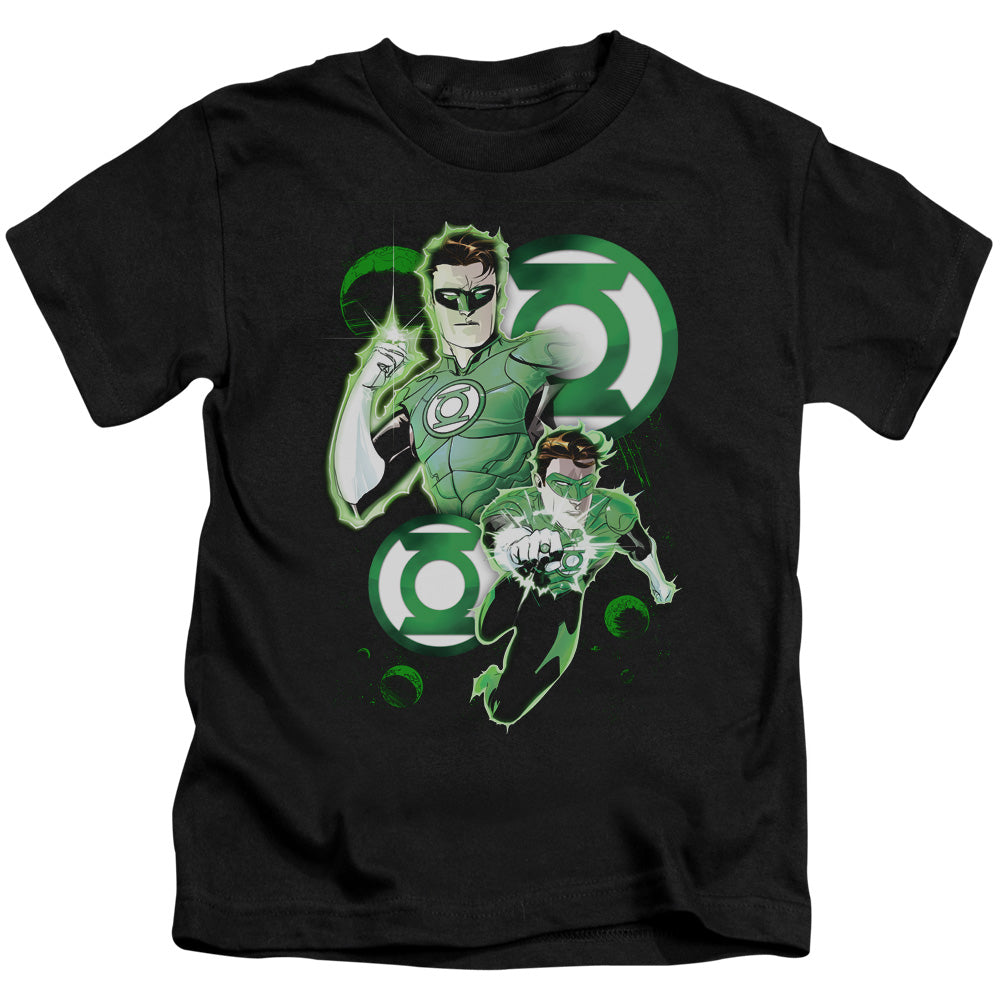 Justice League Gl in Action Juvenile Kids Youth T Shirt Black Officially Licensed
