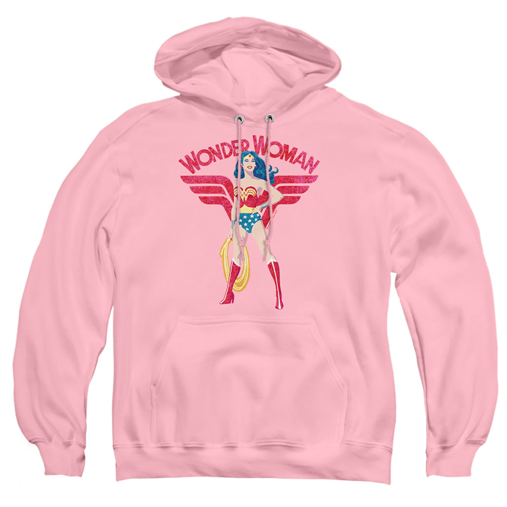 Justice League Of America Ww Sparkle Mens Hoodie Pink Officially Licensed