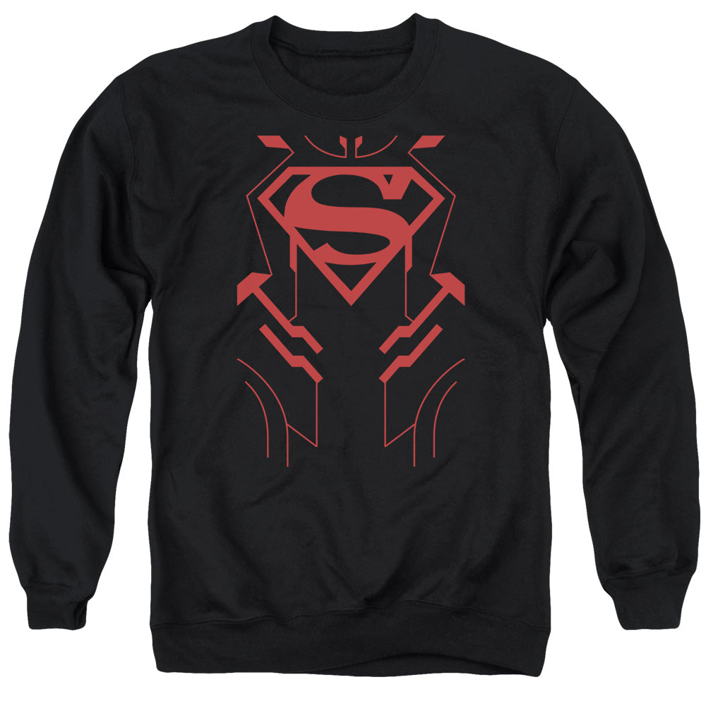 Justice League Of America Superboy Mens Crewneck Sweatshirt Black Officially Licensed
