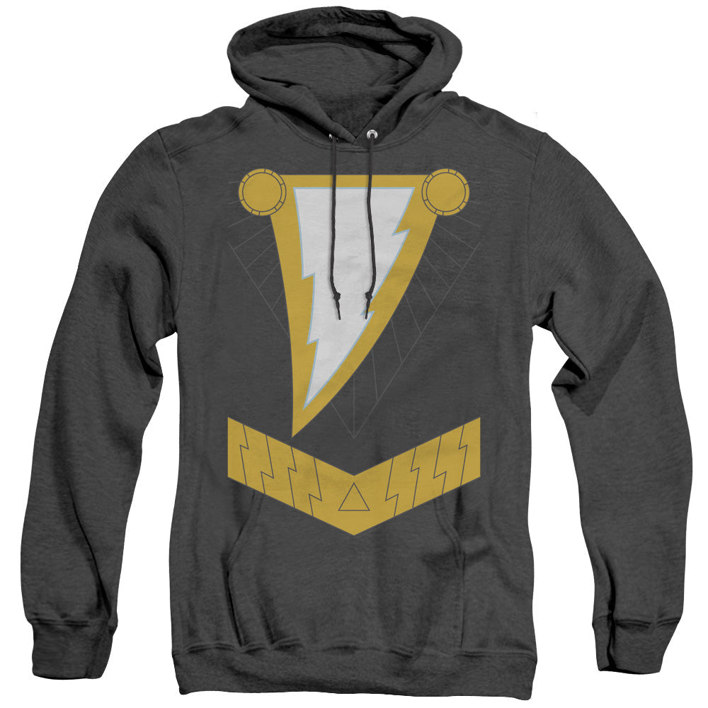 Justice League Of America Black Adam Mens Heather Hoodie Black Officially Licensed
