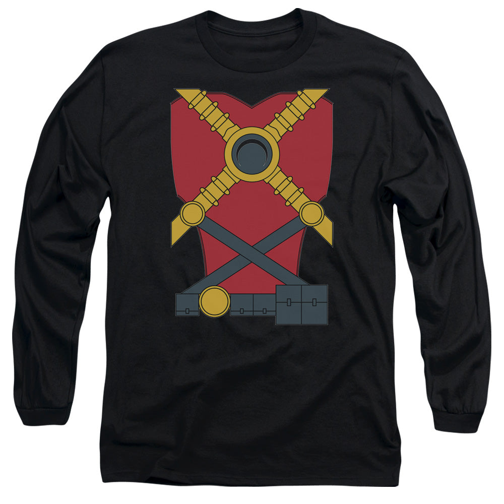 Justice League Red Robin Mens Long Sleeve Shirt Black Officially Licensed