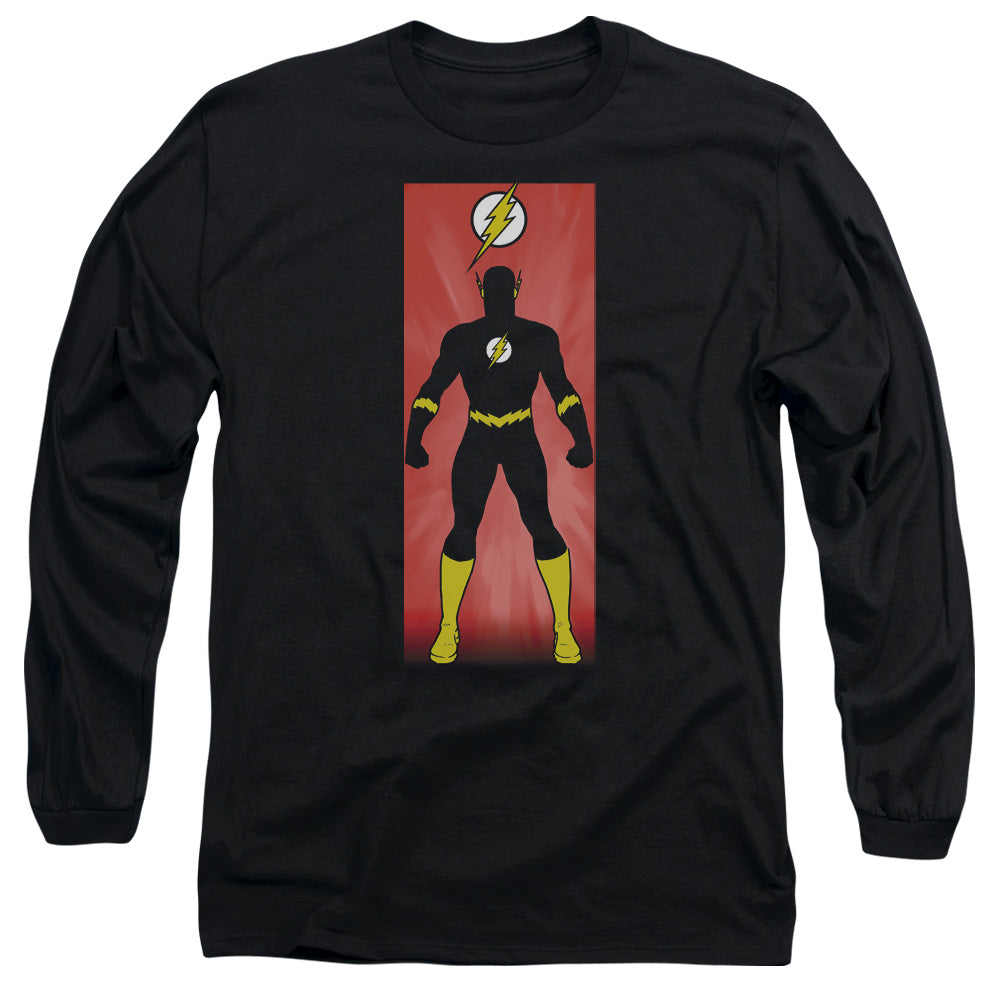 Justice League Flash Block Mens Long Sleeve Shirt Black Officially Licensed