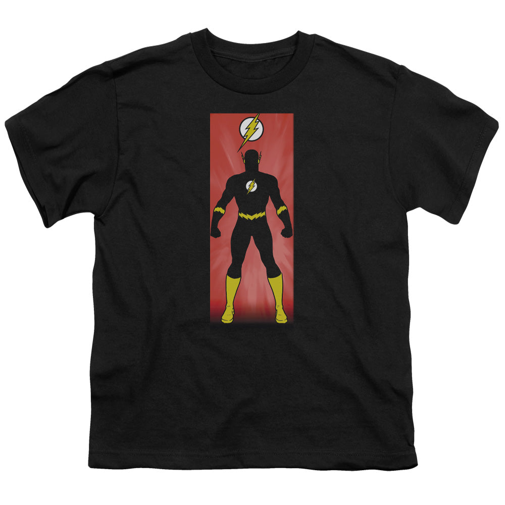 Justice League Flash Block Kids Youth T Shirt Black Officially Licensed