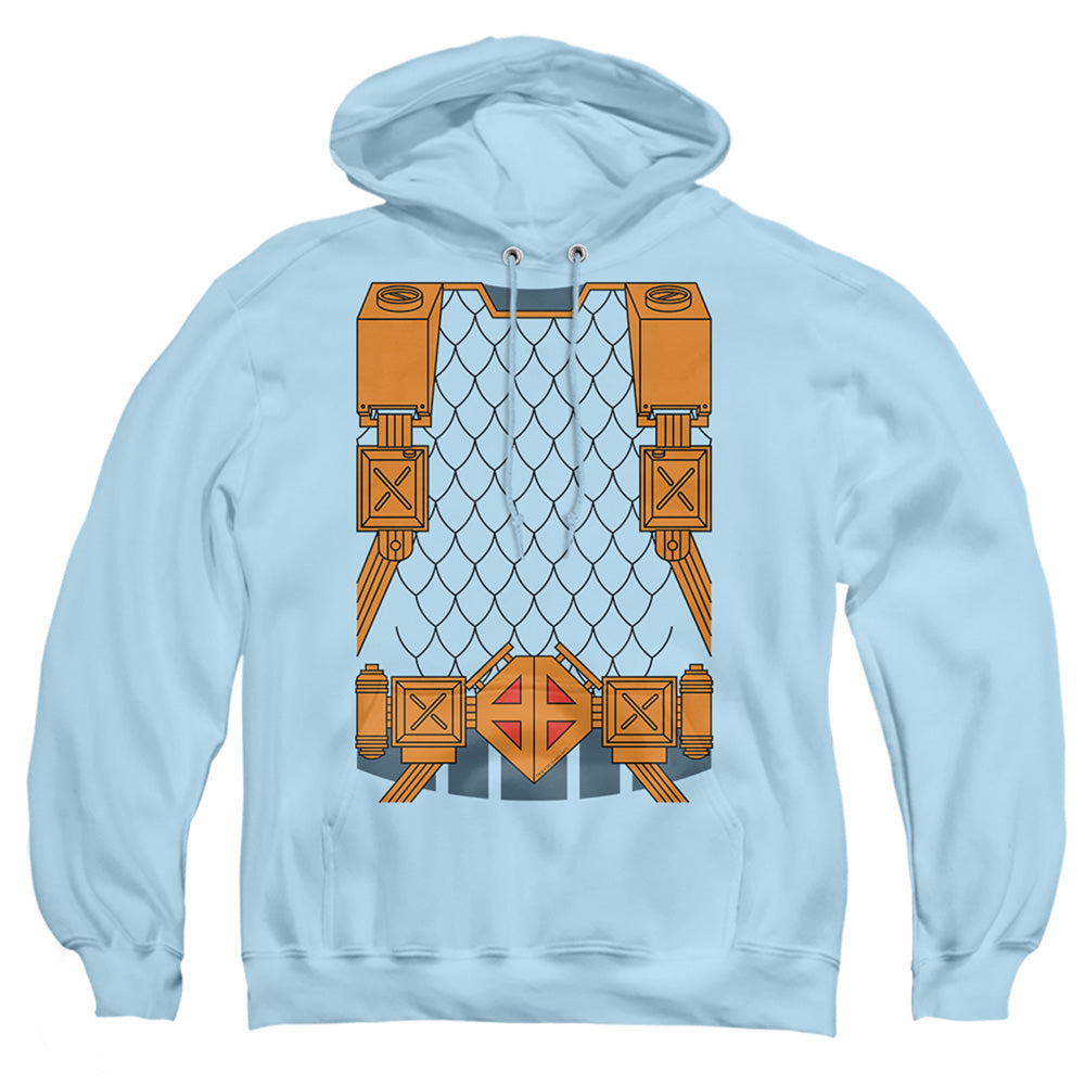 Justice League Of America Deathstroke Uniform Mens Hoodie Light Blue Officially Licensed