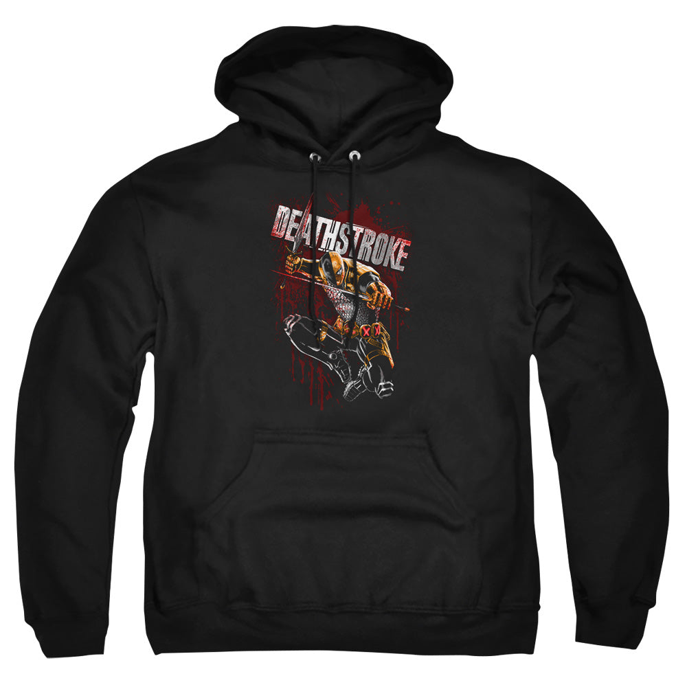 Justice League Of America Blood Splattered Mens Hoodie Black Officially Licensed