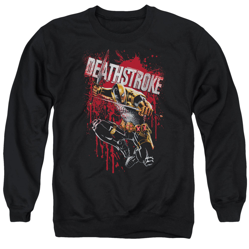 Justice League Blood Splattered Mens Crewneck Sweatshirt Black Officially Licensed