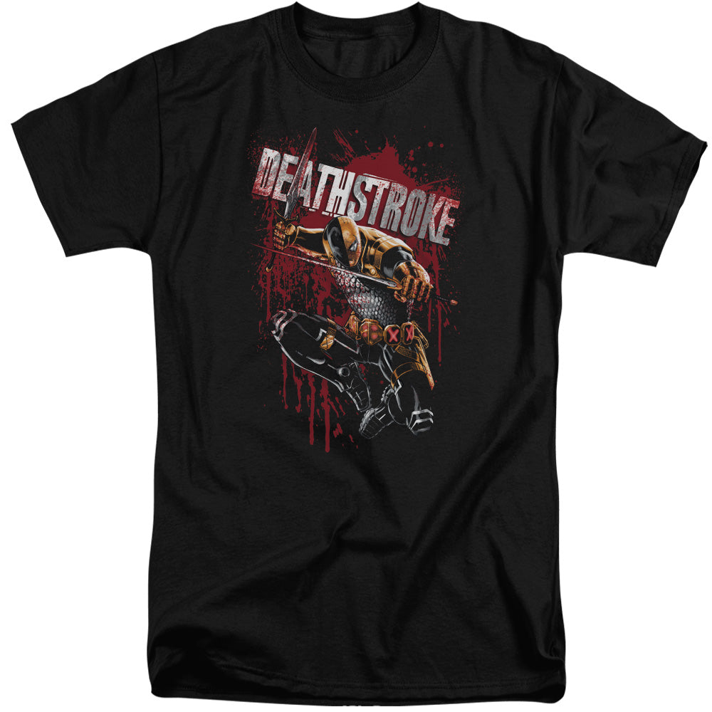 Justice League Of America Blood Splattered Mens Tall T Shirt Black Officially Licensed