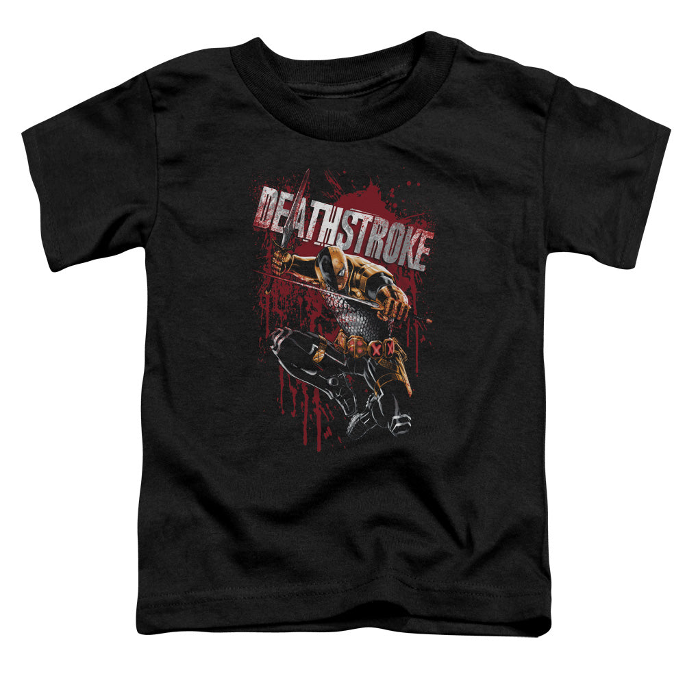 Justice League Blood Splattered Toddler Kids Youth T Shirt Black Officially Licensed