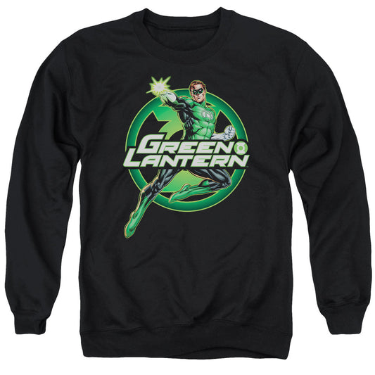 Justice League Of America Lantern Glow Mens Crewneck Sweatshirt Black Officially Licensed