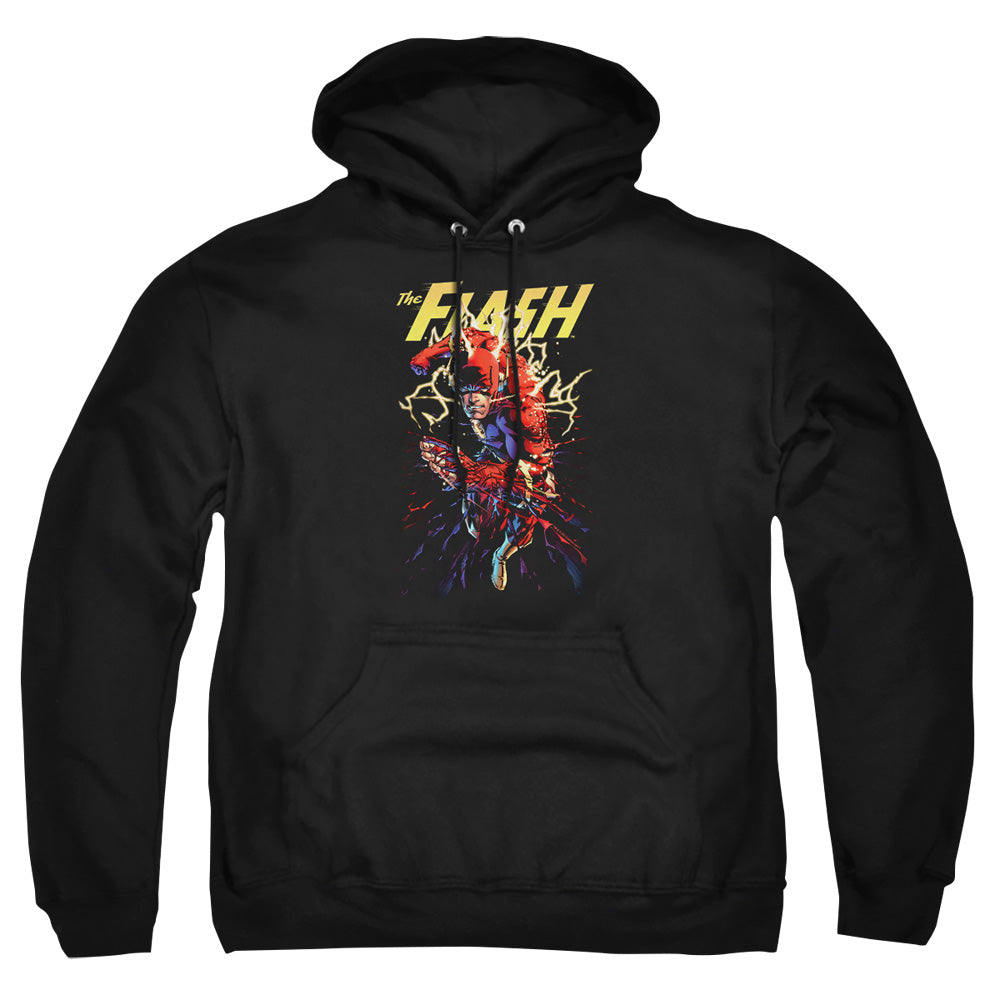 Justice League Of America Ripping Apart Mens Hoodie Black Officially Licensed