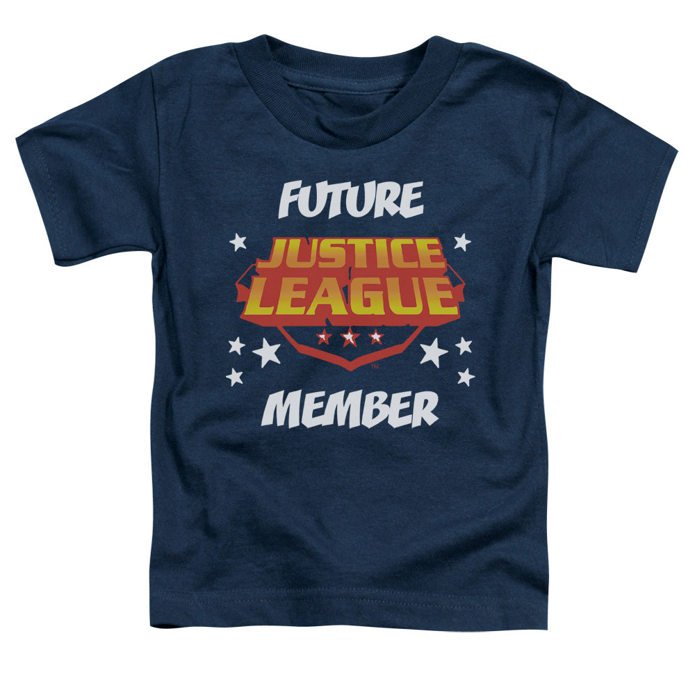 Justice League Future Member Toddler Kids Youth T Shirt Navy Blue Blue Officially Licensed