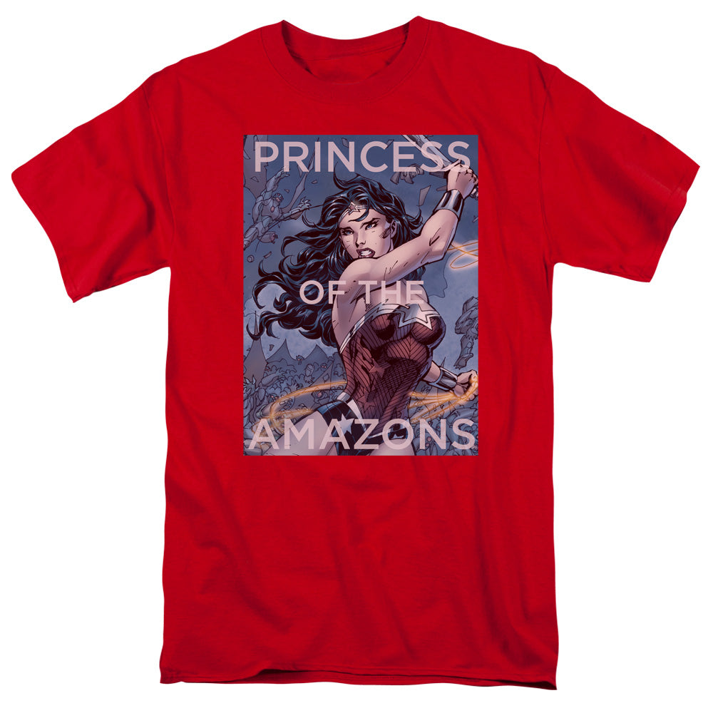Justice League Of America Princess Of The Amazons Mens T Shirt Red Officially Licensed