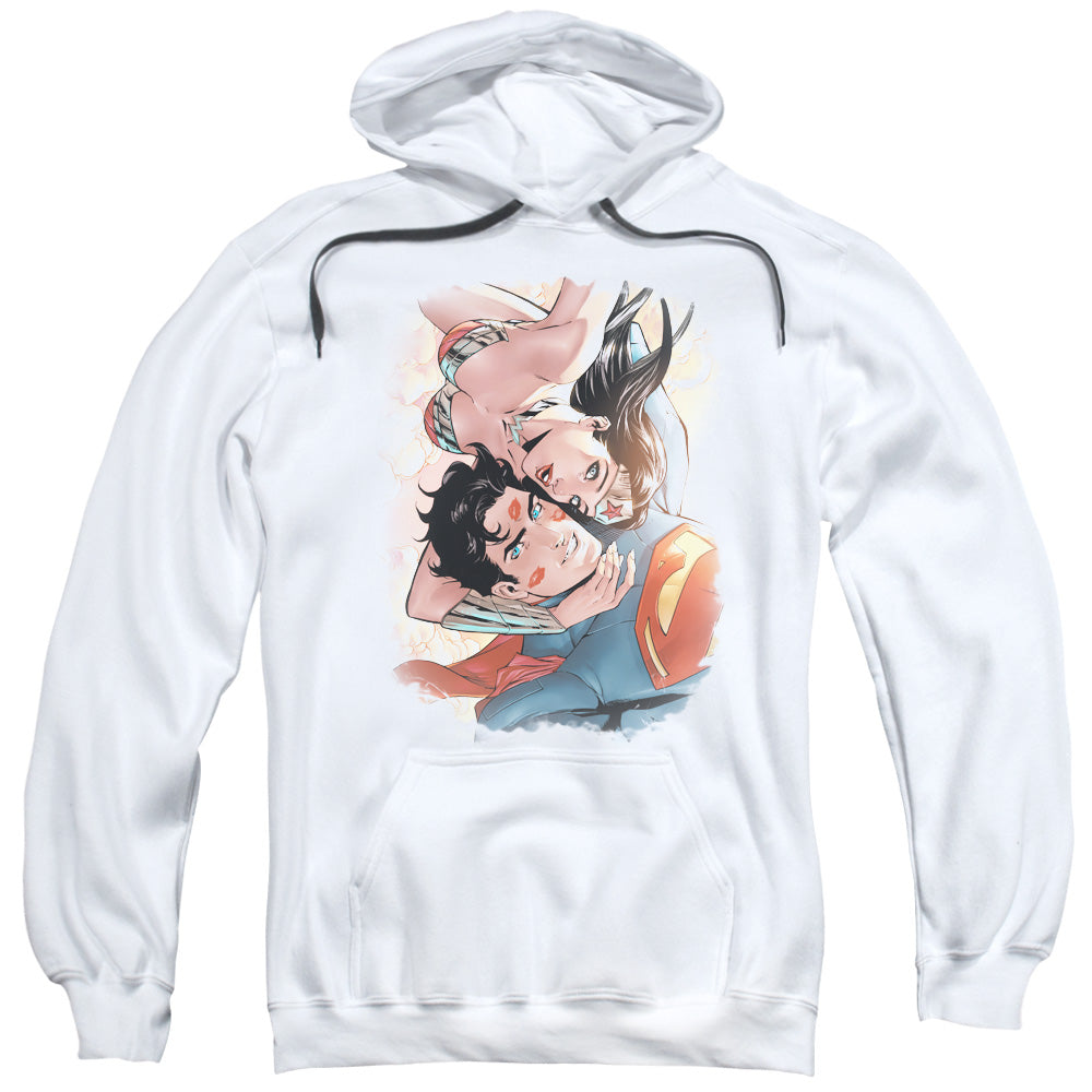 Justice League Love Birds Mens Hoodie White Officially Licensed