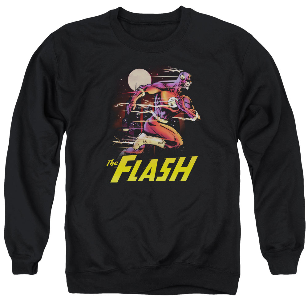 Justice League City Run Mens Crewneck Sweatshirt Black Officially Licensed