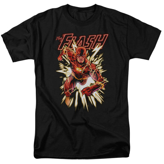 Justice League Of America Flash Glow Mens T Shirt Black Officially Licensed