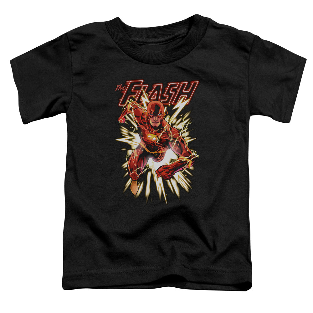 Justice League Flash Glow Toddler Kids Youth T Shirt Black Officially Licensed