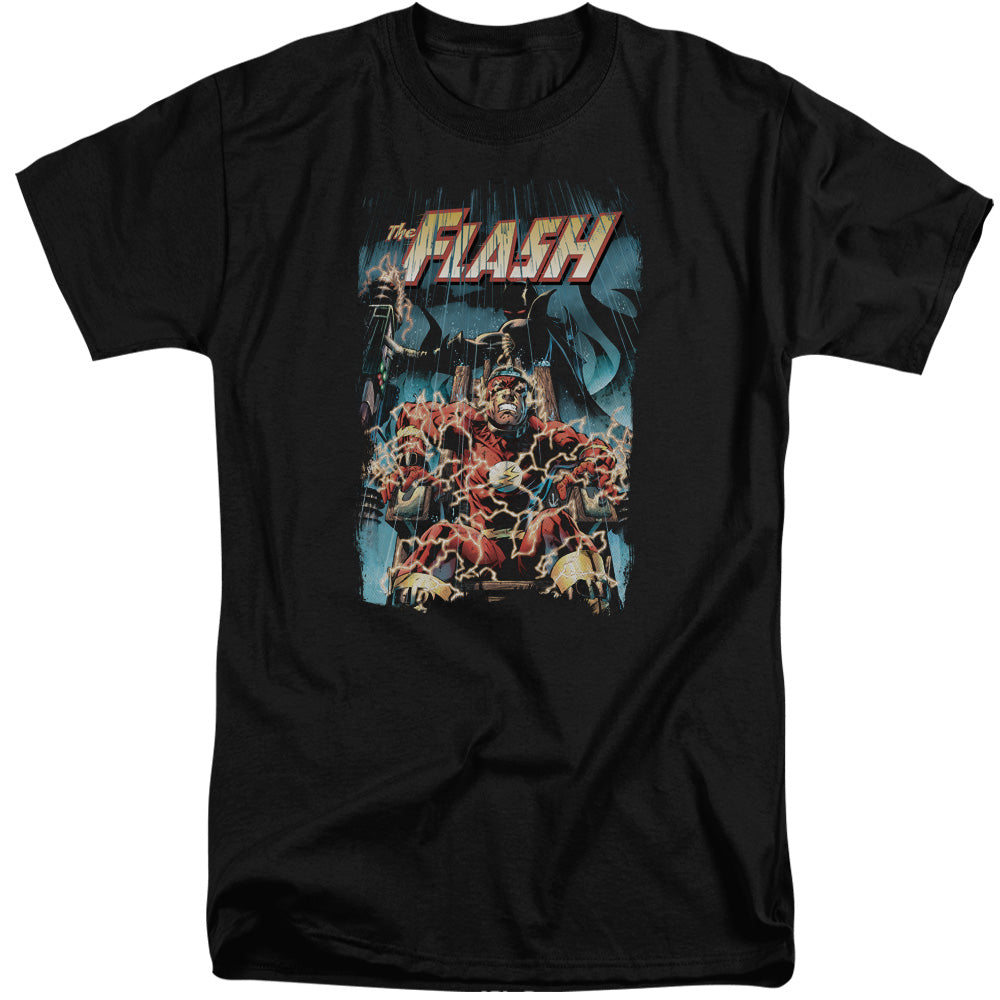 Justice League Electric Chair Mens Tall T Shirt Black Officially Licensed